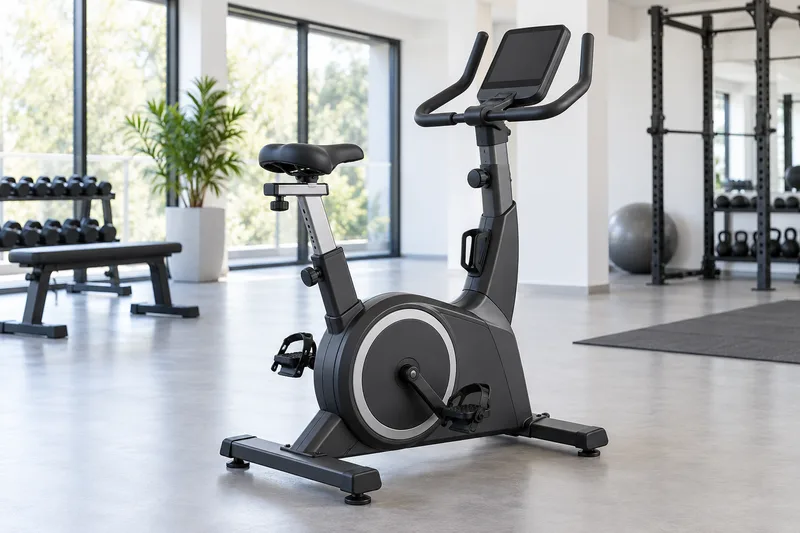 Hometrainer met een beeldscherm